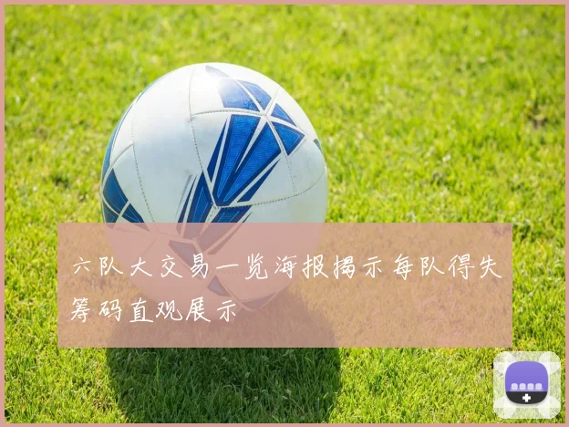 六队大交易一览海报揭示每队得失筹码直观展示